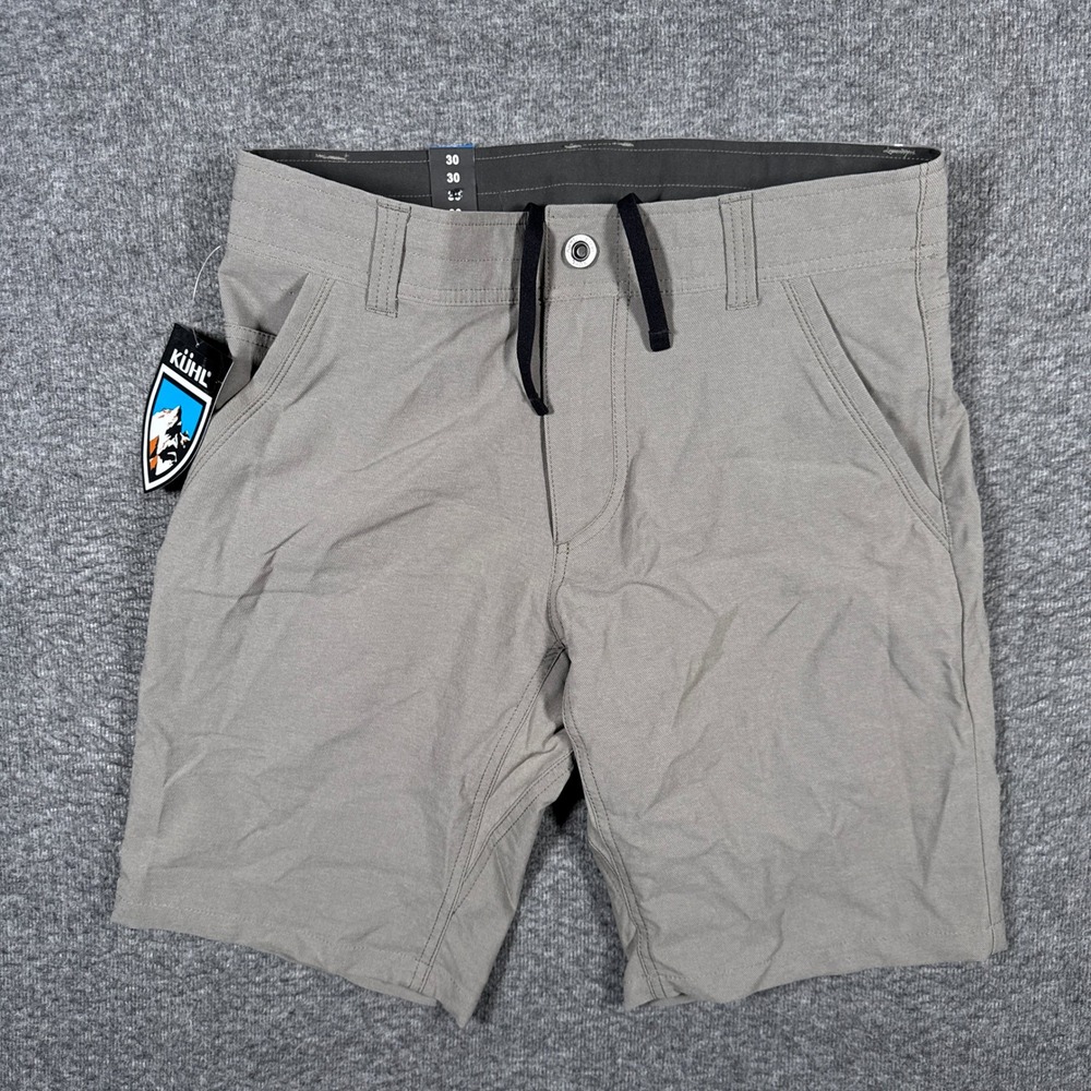 NEW KUHL Shift Amphibia Shorts Mens 30 Gray 10" Outdoor Hiking Drawstring